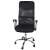 Black mesh office chair with adjustable height and armrests