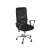Black mesh office chair with adjustable height and armrests