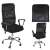 Black mesh office chair with adjustable height and armrests