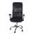 Black mesh office chair with adjustable height and armrests