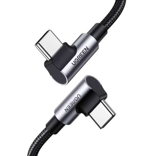 UGREEN US335 1m kabel USB-C do USB-C pod kątem, czarny, 100W, 5A