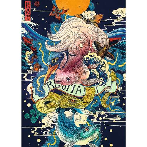 Impetuous World Life 500 darabos puzzle, bársonyos tapintású, Rlon Wang művész által