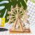 Assembled 3D Wooden Ferris Wheel Model on Display