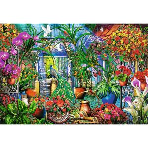 Puzzle Trefl Grădina Secretă finalizat - 1500 piese, grădină florală - Trefl Puzzle