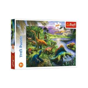 Puzzle Trefl 200 de piese, dinozauri prădători, pentru copiii de la 7 ani - Trefl Puzzle