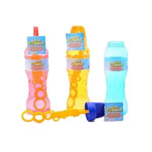 Mega Bubble Nachfüllflüssigkeit, 1-Liter-Flaschen in Pink, Gelb und Blau mit Seifenblasenstab - Seifenblasen