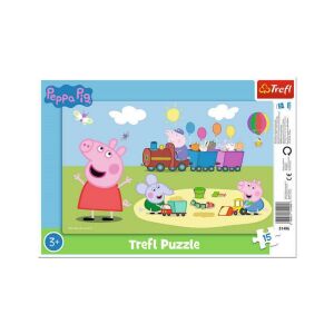 Trefl Peppa Pig Zug Puzzle, 15 Teile - Puzzle & Rätsel