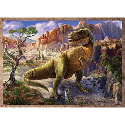 T-Rex dinozaur piesă de puzzle din Trefl Dinozauri interesanți 4 în 1 puzzle