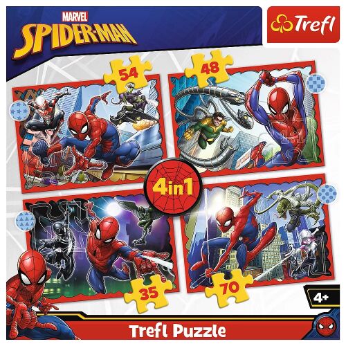 Trefl: Spider-Man 4-in-1 Puzzle - 35, 48, 54, 70 pieces