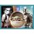 Star Wars Mandalorian Puzzle Bild - Grogu mit Sturmtruppler und Mandalorianer