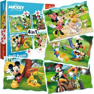 Trefl Myszka Miki Puzzle 4w1 z puzzlami 35, 48, 54 i 70 elementowymi - Trefl Puzzle