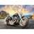 Trefl 500 piece puzzle, motorcycle in mountains