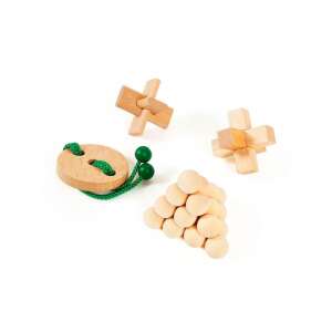 Holz Knotenpuzzle Set - 4 Stk - Logikspiel 85096218 - Logikspiele