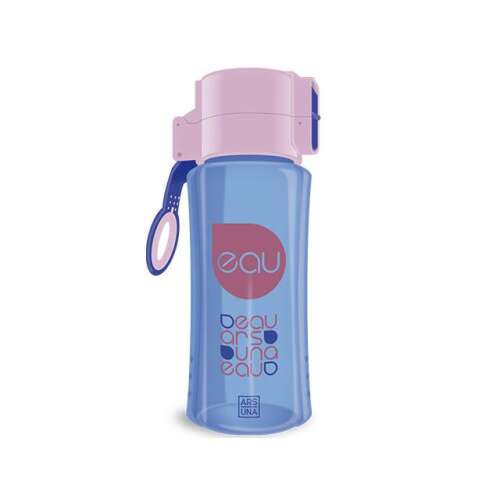 Ars Una BPA-freier Wasserflasche, 450ml, blau mit rosa Deckel