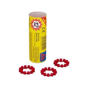 240 červených plastových uzáverov pre hračkárske pištole, 12 uzáverov v škatuli, 5 škatúľ, 12 gauge, značka Rózsaptron - Hračkárske pušky, náboje