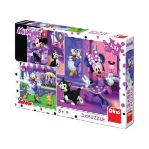 Egy nap Minnie egérrel 3 x 55 darabos puzzle 55068480 Puzzle - Mesehős