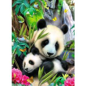 Ravensburger Panda Puzzle, 300 Teile, XXL, mit einer Mutterpanda und ihrem Jungen in einem Bambuswald - Ravensburger Puzzle