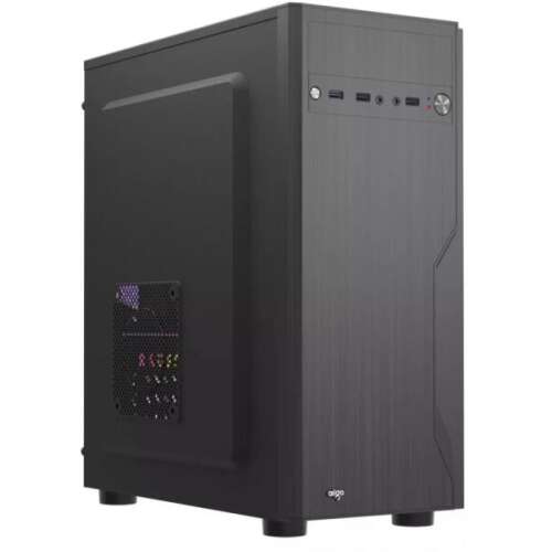 Aigo B350 fekete számítógépház, ferde nézet - Darkflash