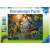 Ravensburger 100 piece dinosaur puzzle, featuring a jungle scene with a waterfall and various dinosaurs