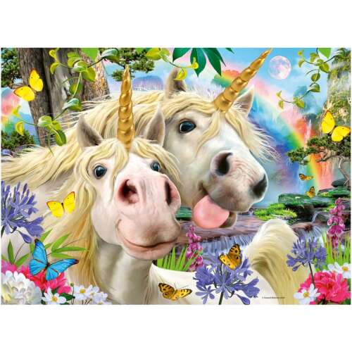 Ravensburger 100 darabos puzzle kép unikornisokról egy kertben - Puzzle