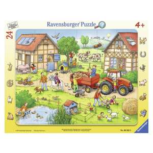 Ravensburger Mein kleiner Bauernhof 24-teiliges Puzzle, zeigt eine Farm mit Gebäuden, Tieren und Menschen - Ravensburger Puzzle