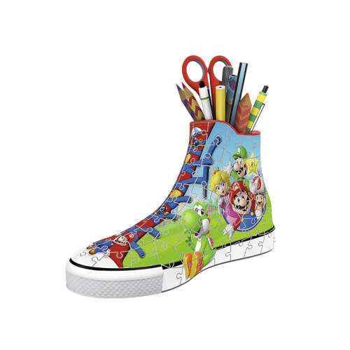 Super Mario 3D Puzzle Sneaker Pencil Holder, 108 pieces, Ravensburger