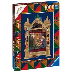 Ravensburger Harry Potter Ekspres do Hogwartu pudełko z puzzlami 1000 elementów, widok pod kątem - Ravensburger Puzzle