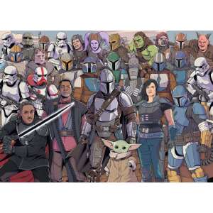 Ravensburger Star Wars The Mandalorian 1000 piece jigsaw puzzle featuring Baby Yoda and other characters - Puzzle