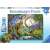 Ravensburger 200 darabos XXL dinoszaurusz puzzle, színes képpel, különféle dinoszauruszokkal, köztük T-Rex-szel, Triceratops-szal és Pterodactylusokkal