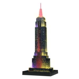 Ravensburger 3D Puzzle Night Edition Empire State Building assembled - Ravensburger