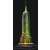 Zusammengebauter Ravensburger 3D Puzzle Night Edition Empire State Building grünes und gelbes Licht