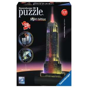 Puzzle 3D 216 db - Empire State Buliding éjjel 84840418 3D puzzle - Épület