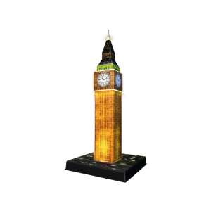 Ravensburger 3D Puzzle - Big Ben Nocna Edycja, 216 elementów, podświetlany, złożony model - Puzzle 3D