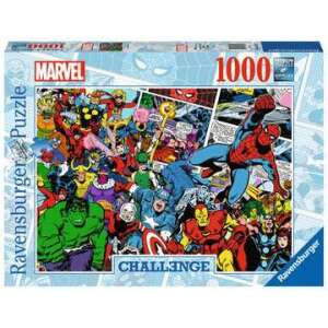 Puzzle Ravensburger Marvel Challenge 1000 dielikov, s obrázkom v štýle komiksu s marvelovskými superhrdinami - Puzzle