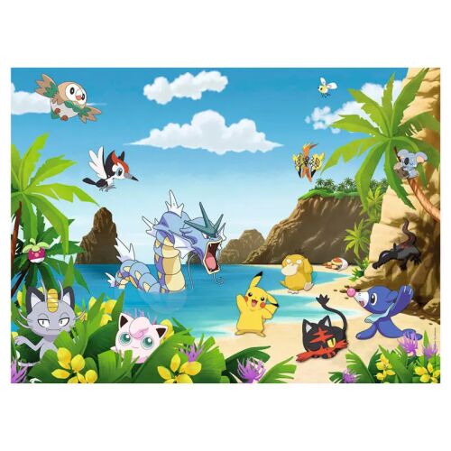 Puzzle Ravensburger Pokémon Plaża, 200 elementów, ułożone puzzle