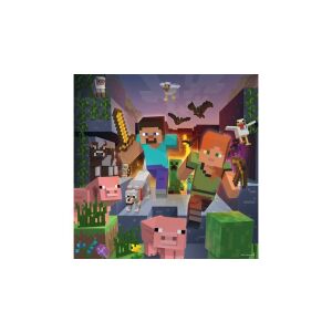 Imagine puzzle Ravensburger Minecraft Biomes cu Steve și Alex - Ravensburger