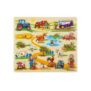 Eichhorn Bauernhof-Puzzle, Holz, 21-23 Teile, Bauernhoftiere, Traktor, Scheune, Lernspielzeug - Puzzle