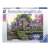 Ravensburger 1000 piece puzzle, Romantic Little House, depicts a stone cottage with a garden and a river