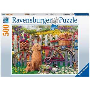 Puzzle 500 db - Kutyusok a kertben 85264556 Puzzle - Állatok