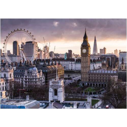 London látkép puzzle a Big Bennel és a Londoni Szemmel - Ravensburger
