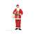 Mikulás jelmez, felnőtt méret, piros és fehér, teljes szett, elülső nézet