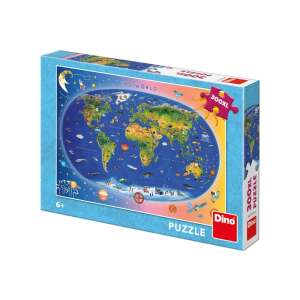 Puzzle 300 db XL - világtérkép gyerekeknek 85264837 Puzzle - Felfedezés