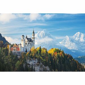 Imagine puzzle Castelul Neuschwanstein, peisaj Alpii Bavarezi - Puzzle 3D & Puzzle cu burete