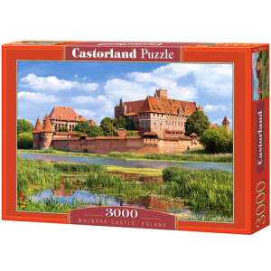 Puzzle Castorland cu 3000 de piese cu Castelul Malbork din Polonia - Puzzle 3D & Puzzle cu burete
