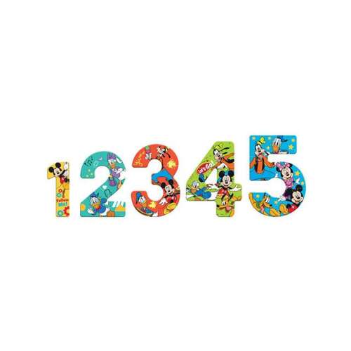 Mickey Mouse szám puzzle darabok, 15 darabos - Puzzle