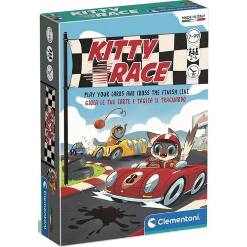 Clementoni Kitty Race társasjáték doboz macska versenyzőkkel - Társasjáték