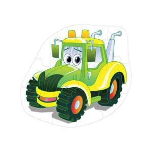 12-teiliges Traktor-Bodenpuzzle für Kinder, grüner und gelber Traktor - Puzzle