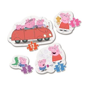 Clementoni Świnka Peppa Puzzle 4w1 elementy - Clementoni Puzzle