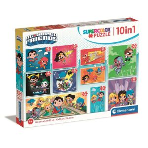 Clementoni DC Super Friends Zestaw 10 puzzli w 1 pudełku - Puzzle