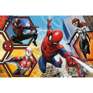 Marvel Spider-Man Super Maxi puzzle dublu față cu 24 piese, cu Spider-Man, Miles Morales și Spider-Gwen - Trefl Puzzle